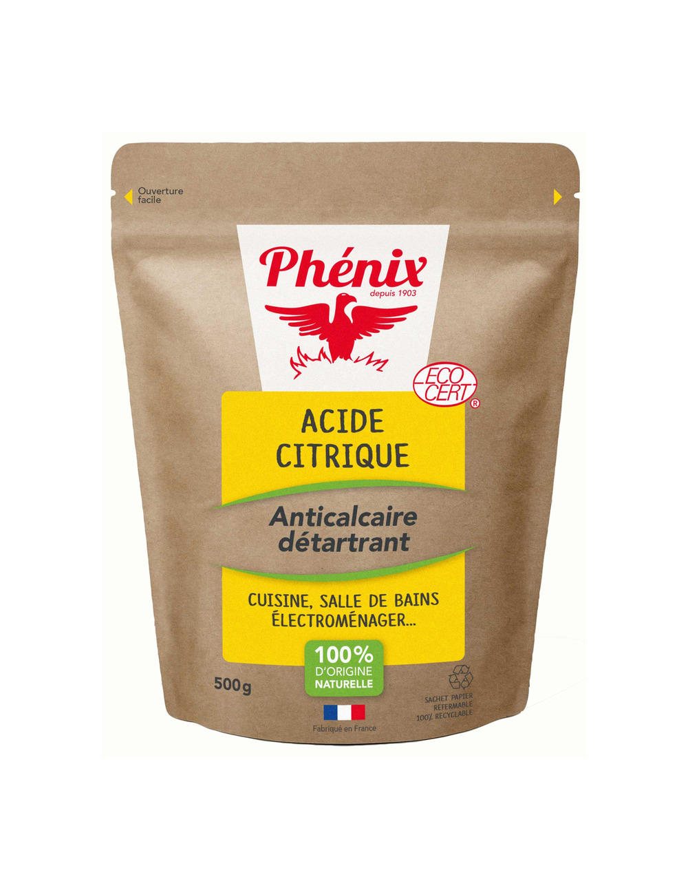Acide citrique ecocert sachet 500gr