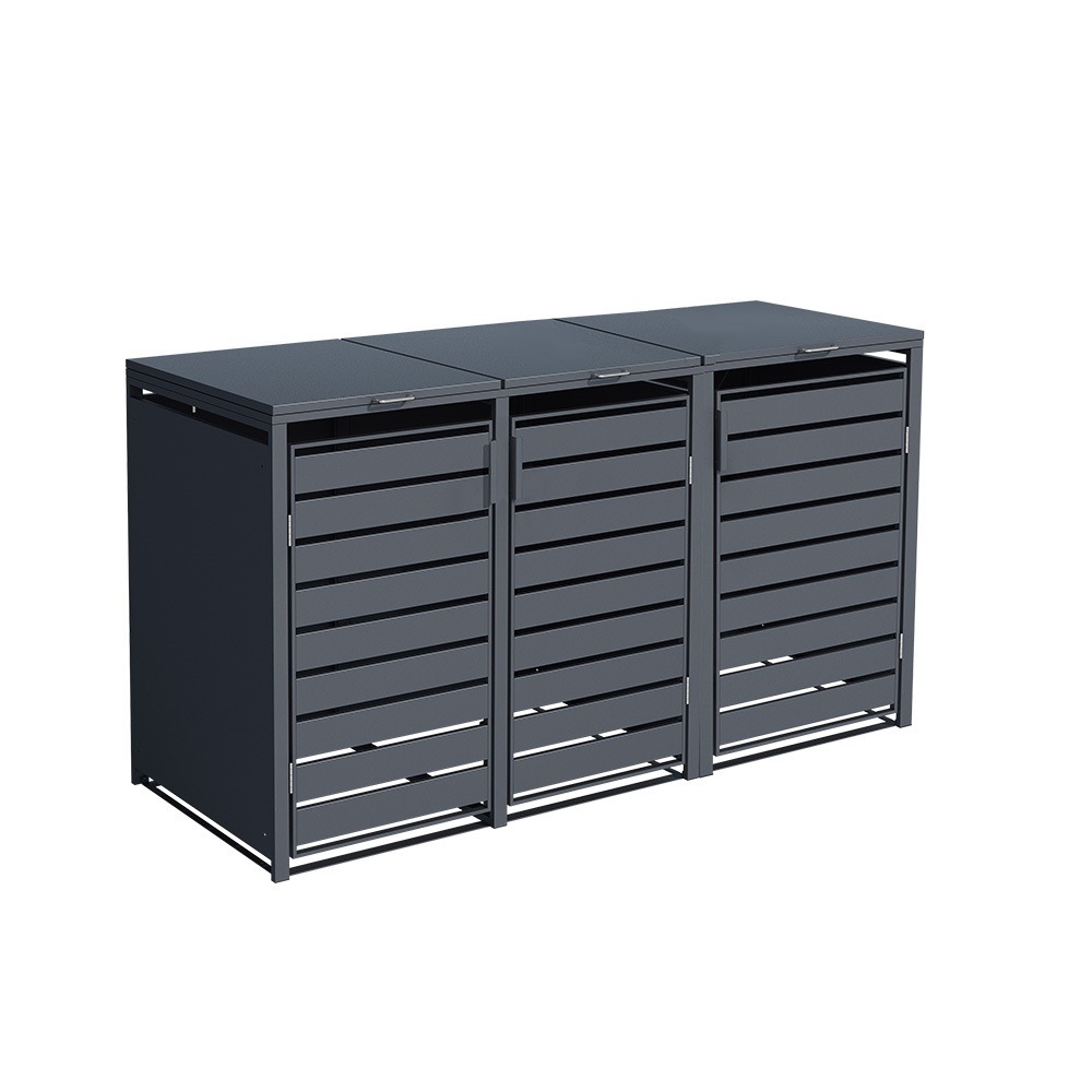 Kliko conversion - 3 conteneurs - anthracite - 200x80x116 cm