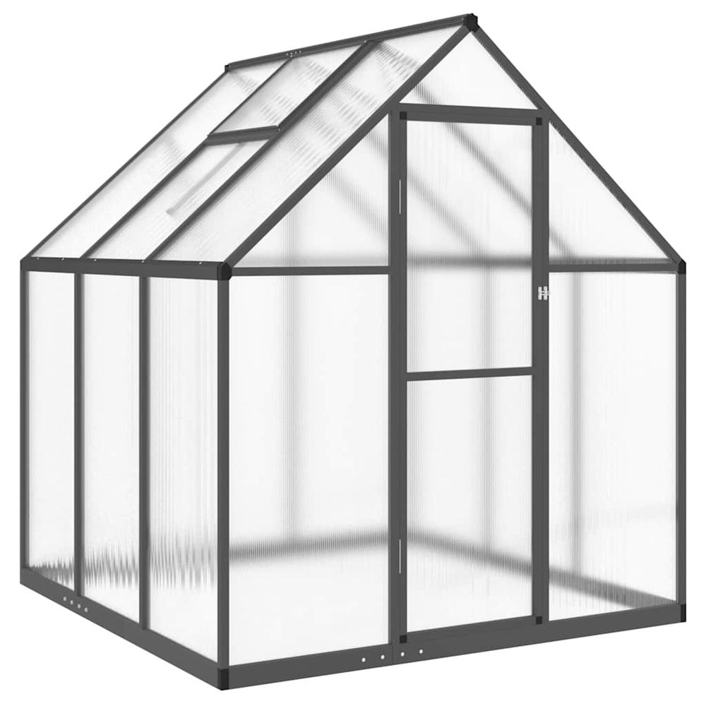 Serre avec cadre de base anthracite 169x169x195 cm aluminium