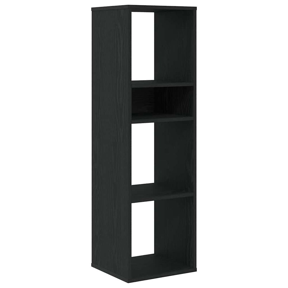 Bibliothèque noir 34x31x112 cm bois d'ingénierie