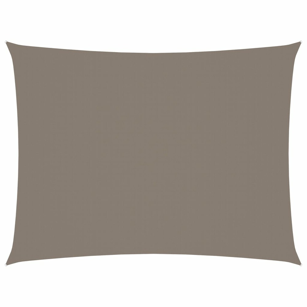 Voile toile d'ombrage parasol tissu oxford rectangulaire 2 x 3,5 m taupe