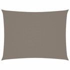 Voile toile d'ombrage parasol tissu oxford rectangulaire 2 x 3,5 m taupe