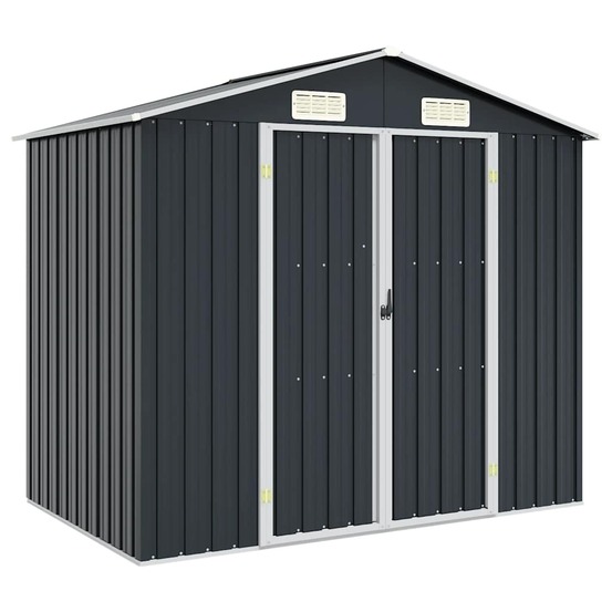 Abri de jardin anthracite 205x129x183 cm acier galvanisé