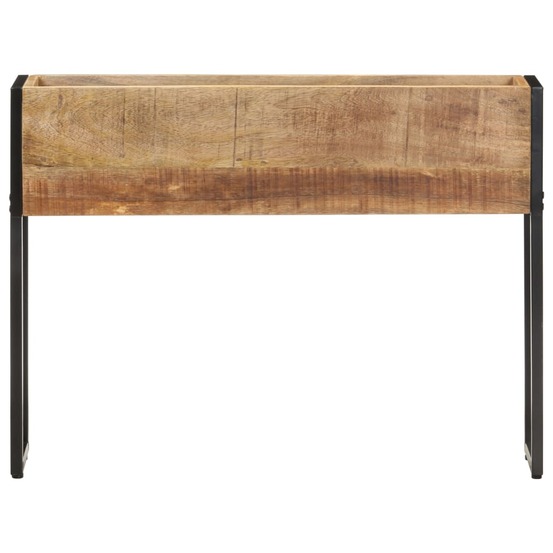 Jardinière 90x20x68 cm bois de manguier brut