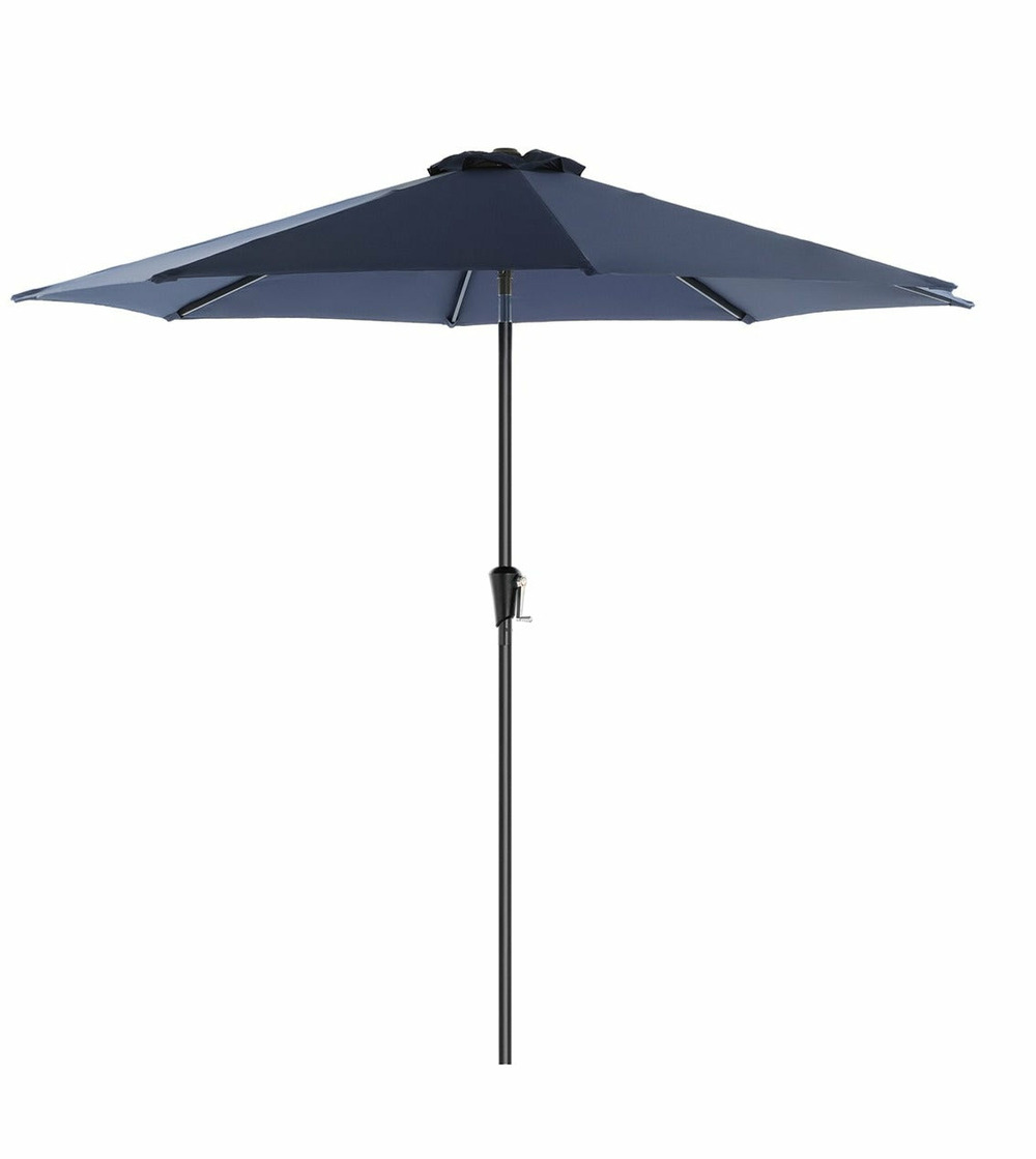 Parasol de jardin ø3 m ombrelle protection upf 50+ toile polyester octogonale inclinable manivelle balcon terrasse piscine pl