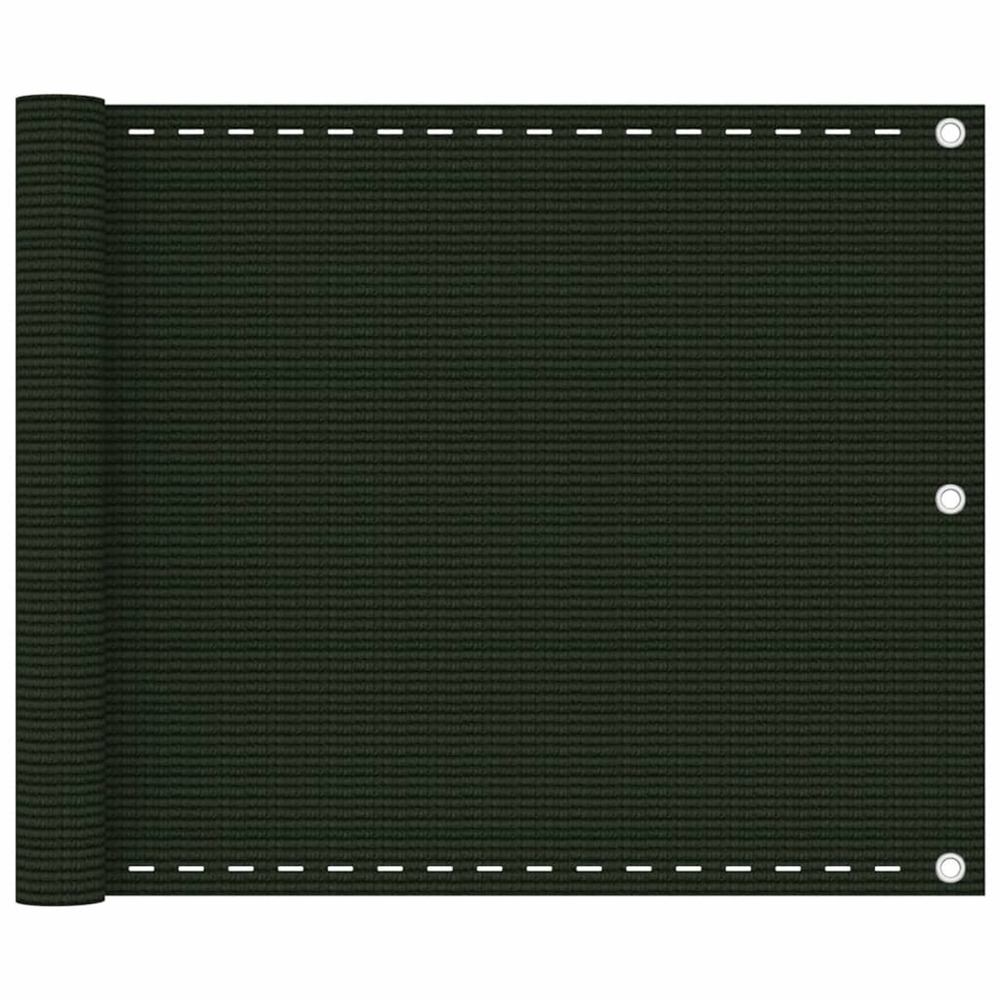 Écran de balcon vert foncé 75x500 cm pehd