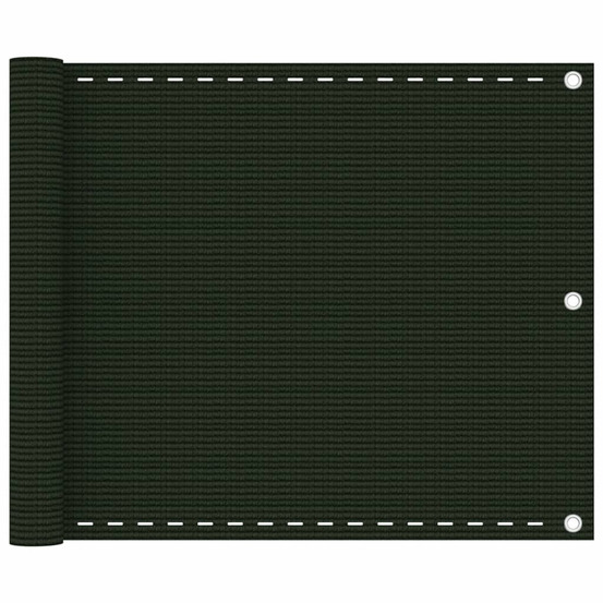 Écran de balcon vert foncé 75x500 cm pehd