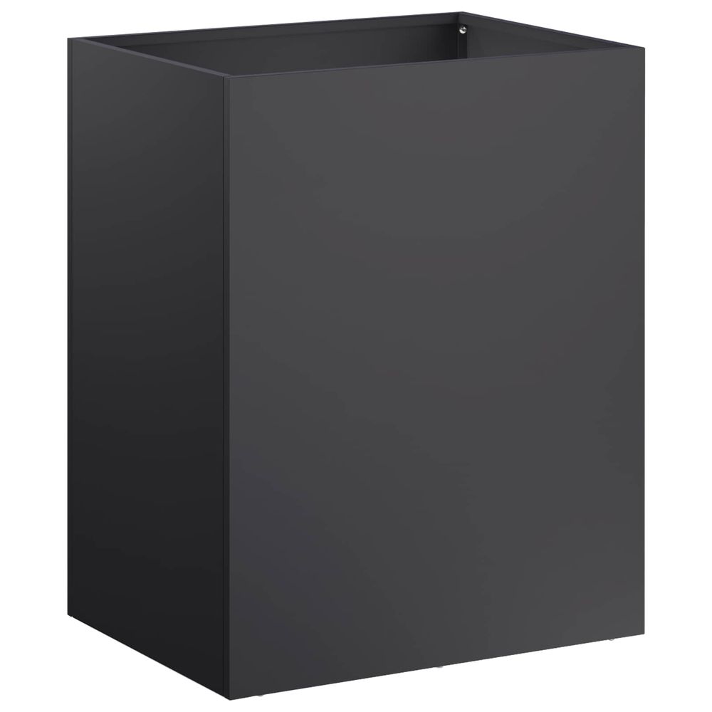 Cache-pot de jardin noir 40 x 30 x 40 cm acier laminé à froid