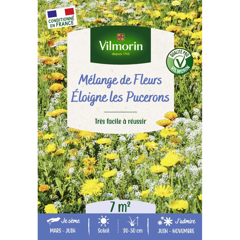 Eloigne les pucerons - 7 m² - mélange de fleurs