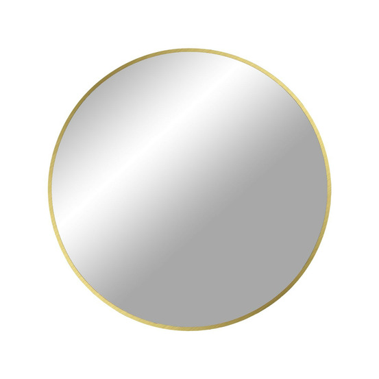 Miroir rond en aluminium avec cadre marron clair ø 60 cm