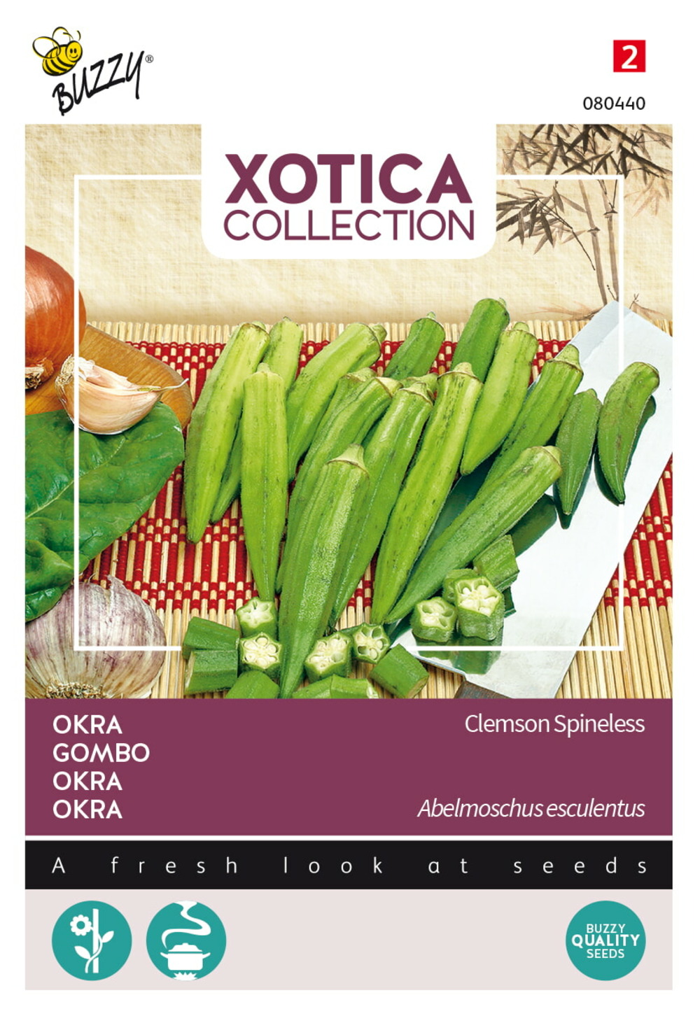 Buzzy xotica gombo clemson spineless - ca. 8 gr (livraison gratuite)