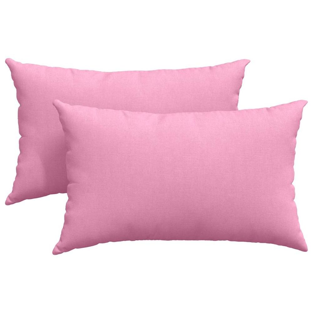 Coussins de canapé 2 pc tissu rose 50 x 30 cm