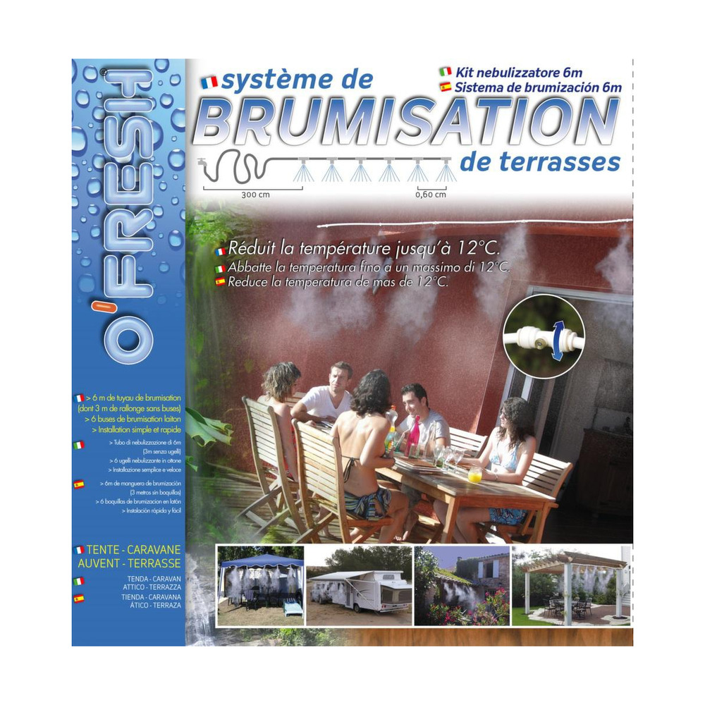 Brumisateur de terrasse 6 buses 6 mètres