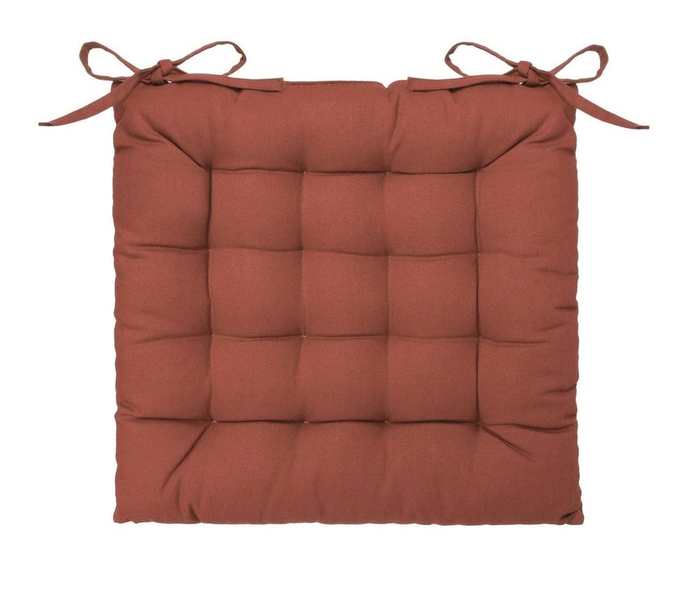 Assise de chaise matelassée coton unie