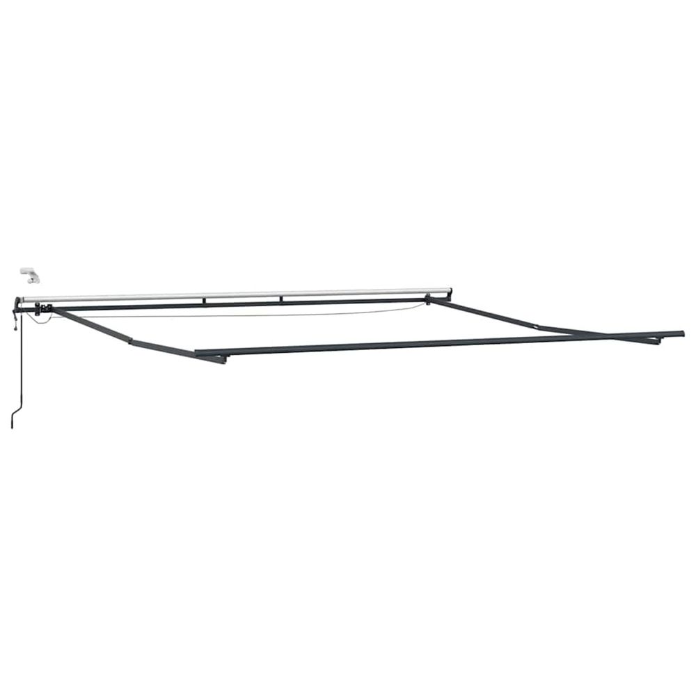 Cadre d'auvent anthracite 500 × 350 cm aluminium