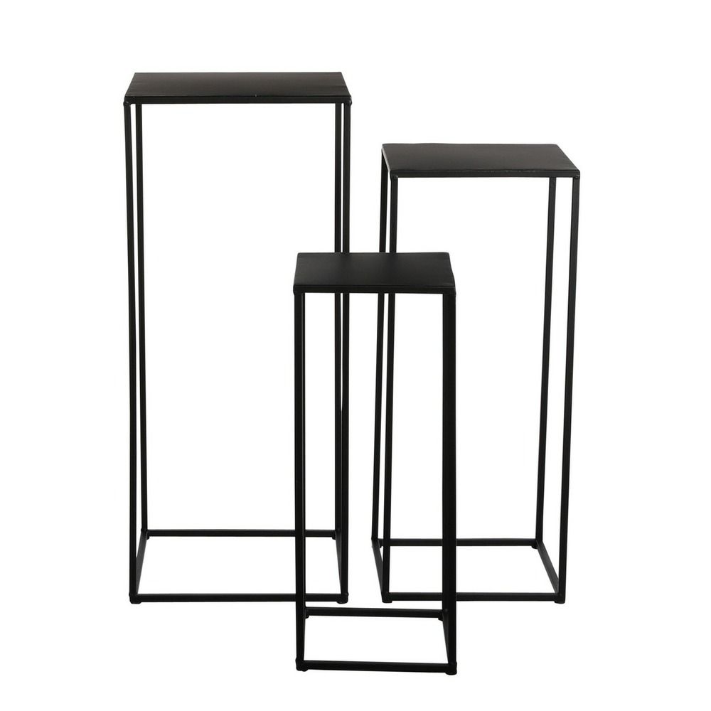 Mica decorations quinty lot de 3 table d'appoints - l30 x l30 x h70 cm