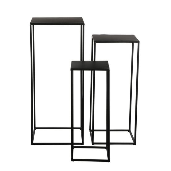 Mica decorations quinty lot de 3 table d'appoints - l30 x l30 x h70 cm