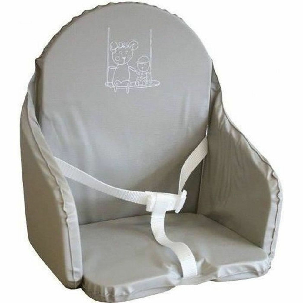 Looping coussin chaise haute bébé pvc imperméable, sangles, gris