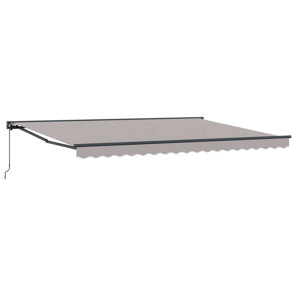 Auvent rétractable manuel gris clair 4 x 2 m