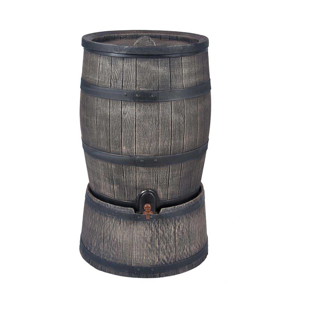 Récupérateur d'eau de pluie en polyéthylène avec support barrel 120 litres
