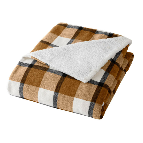 Plaid tartan sherpa