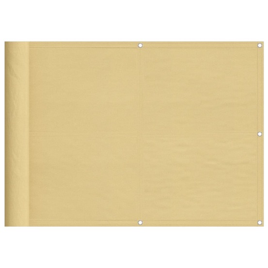 Écran de balcon sable 75x500 cm 100% polyester oxford