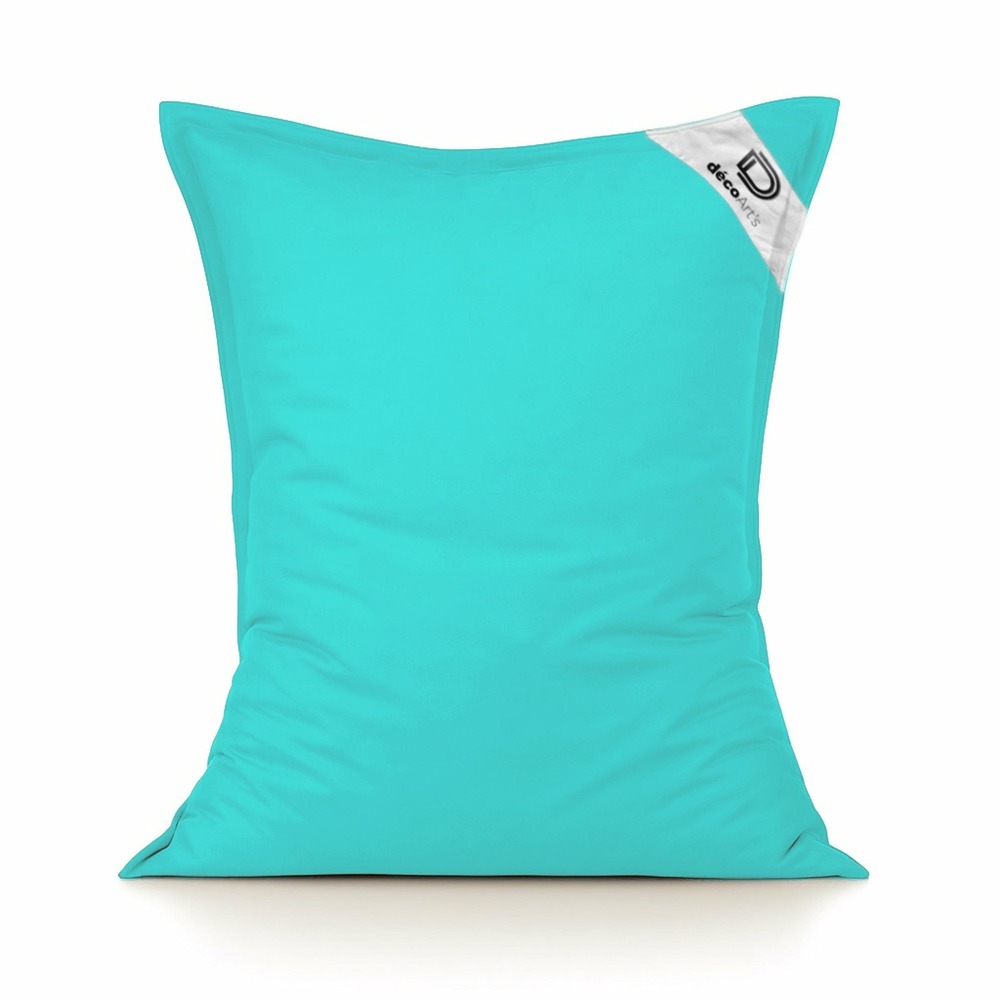 Housse pour pouf géant xl 120x80cm - bleu caraïbes