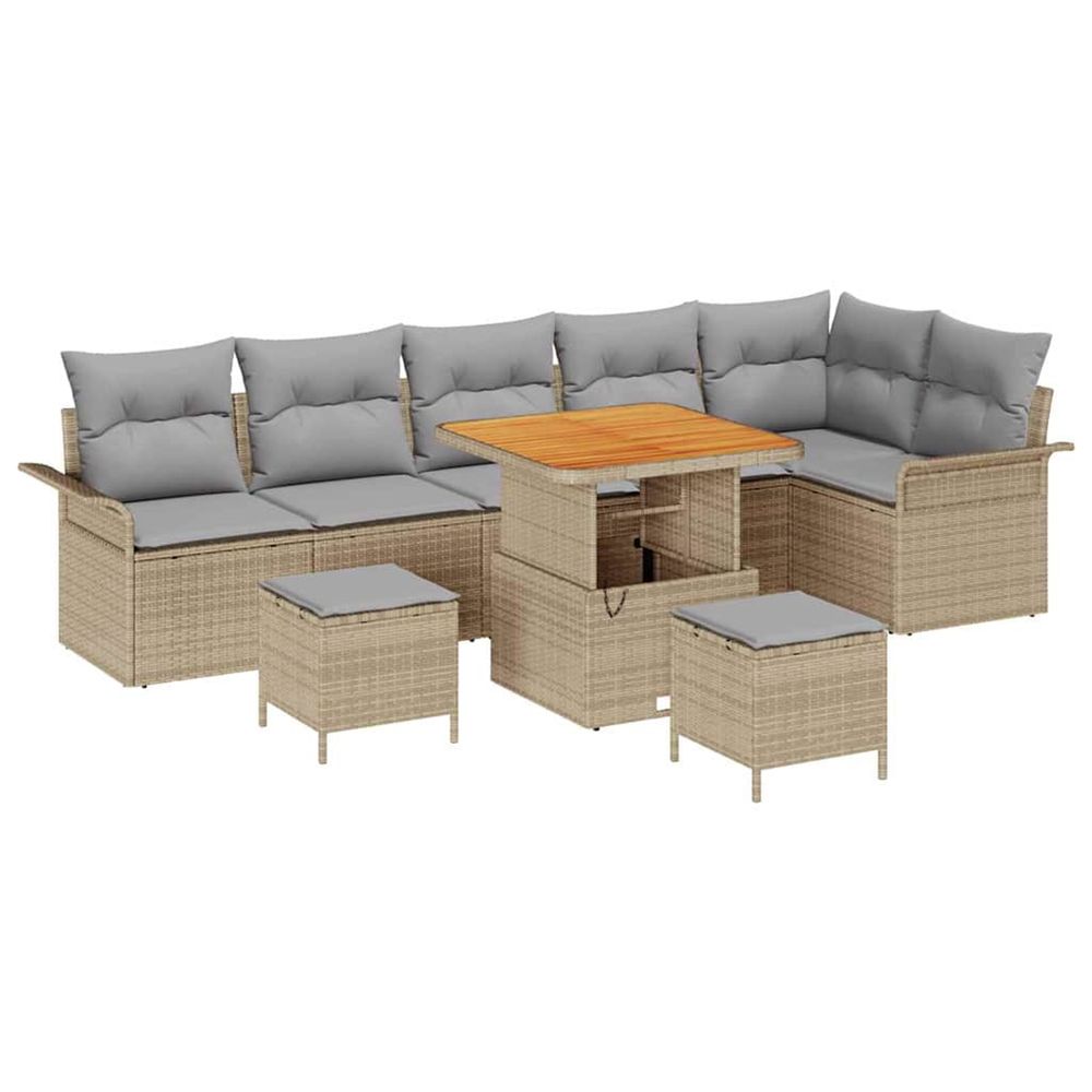 Ensemble de canapé de jardin 9 pc 8-nombre de places