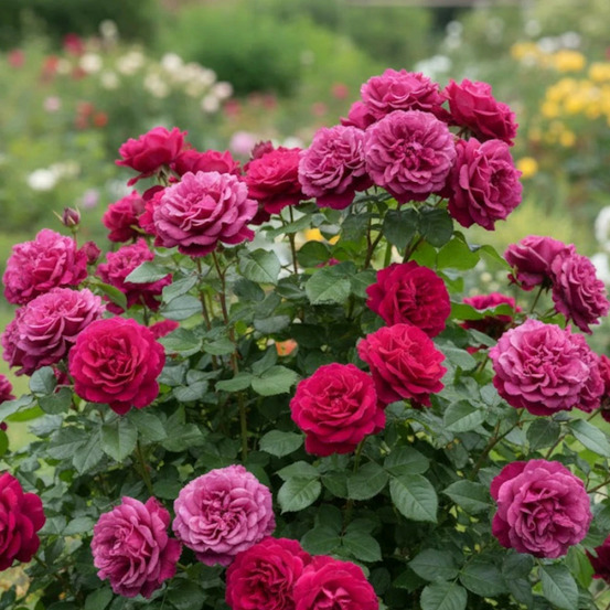 Rosier arbustif blue eden® 'wekisosblip' pot de 3l - 20/40 cm