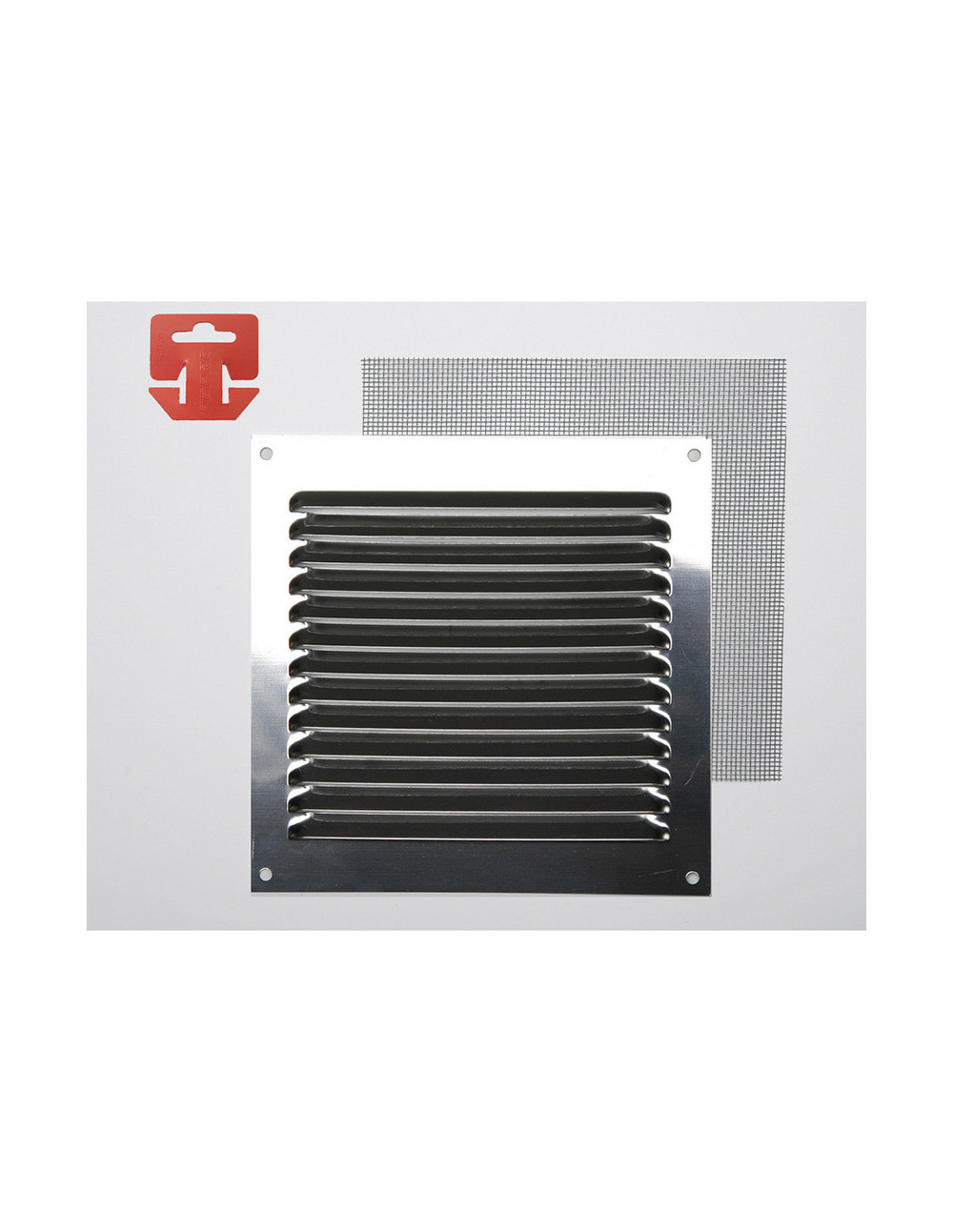 Grille avec toile moustiquaire 0.6 acier inoxydable 150x150mm (g)
