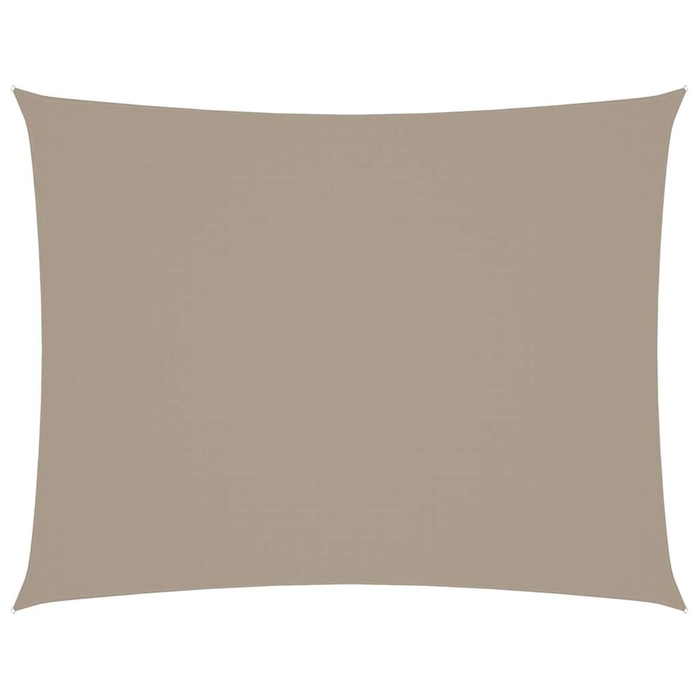 Voile de parasol tissu oxford rectangulaire 3x4,5 m taupe