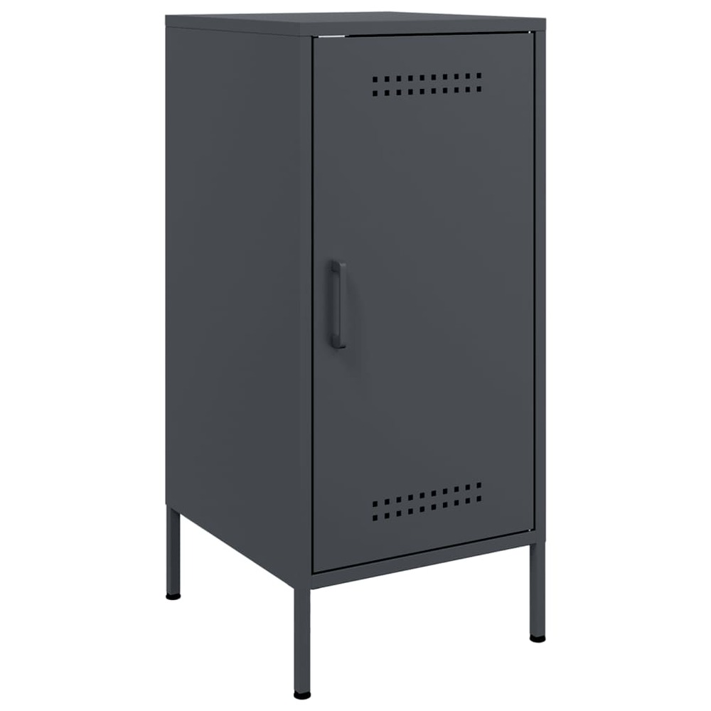 Buffet bahut commode armoire meuble de rangement organisateur cuisine salle de séjour salon 36 x 39 x 79 cm acier anthracite