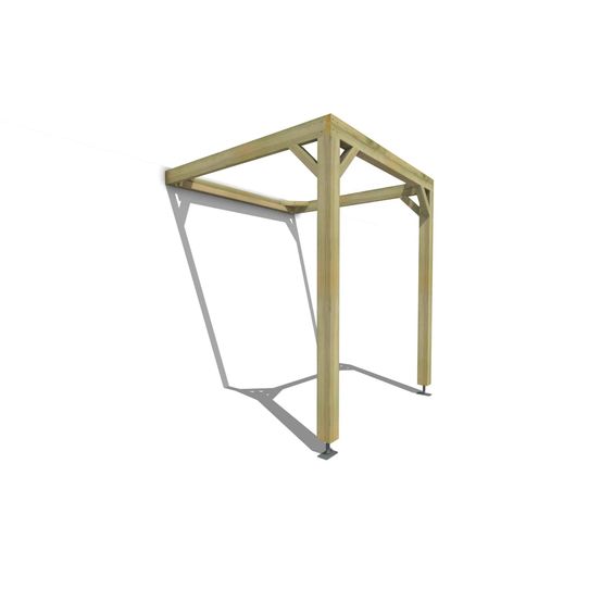 Pergola bois • 2m x 2m • adossée • cadre simple • livraison comprise