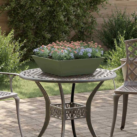 Cache-pot de jardin 5 pcs vert olive 50 x 50 x 15 cm