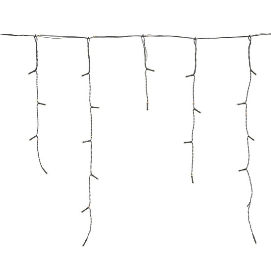 Rideau stalactite lumineux extérieur solaire 180 led blanc froid 7,20m