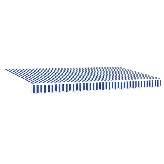 Auvent rétractable bleu 350 x 200 cm tissu