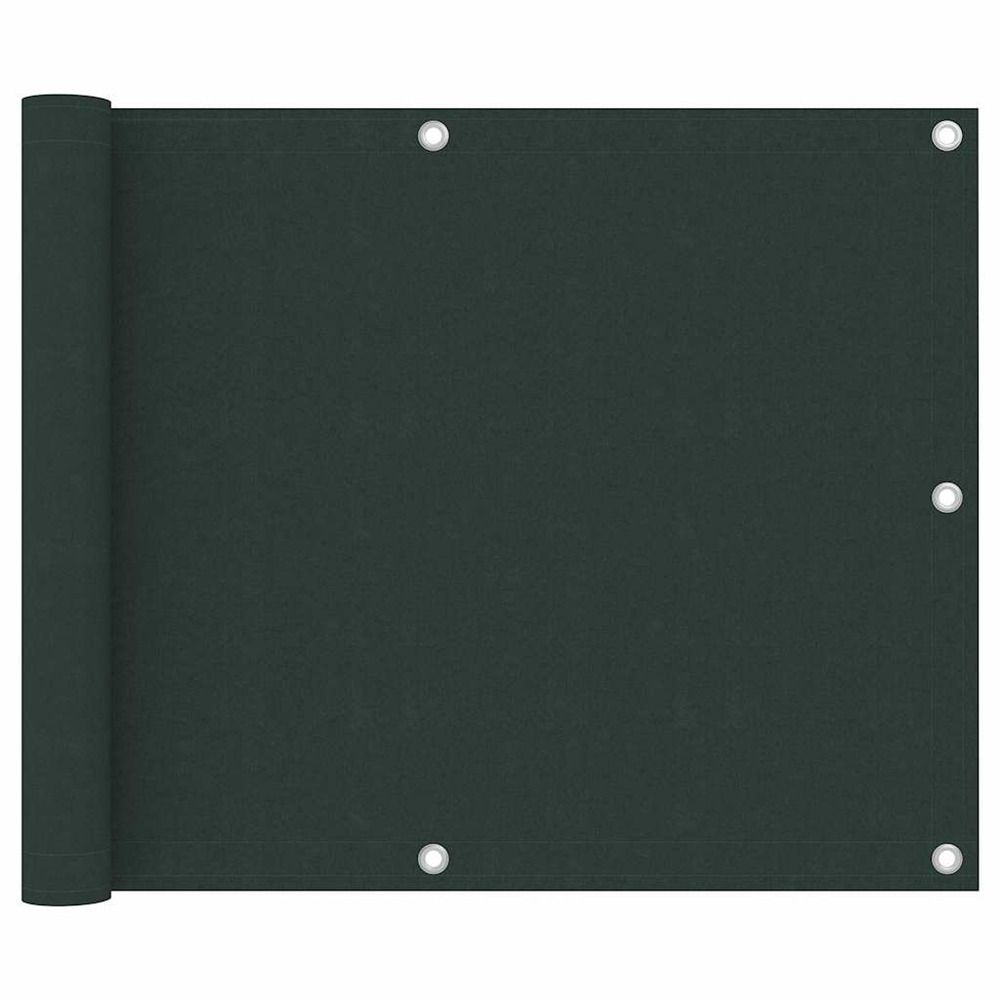 Écran de balcon vert foncé 75x400 cm tissu oxford