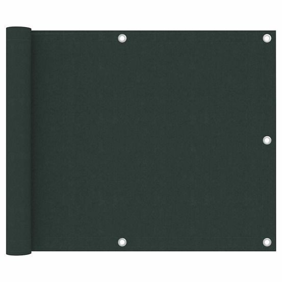 Écran de balcon vert foncé 75x400 cm tissu oxford