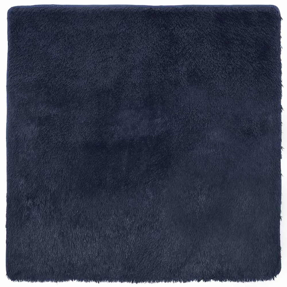 Tapis shaggy à poils longs navarra bleu marine 240x240 cm