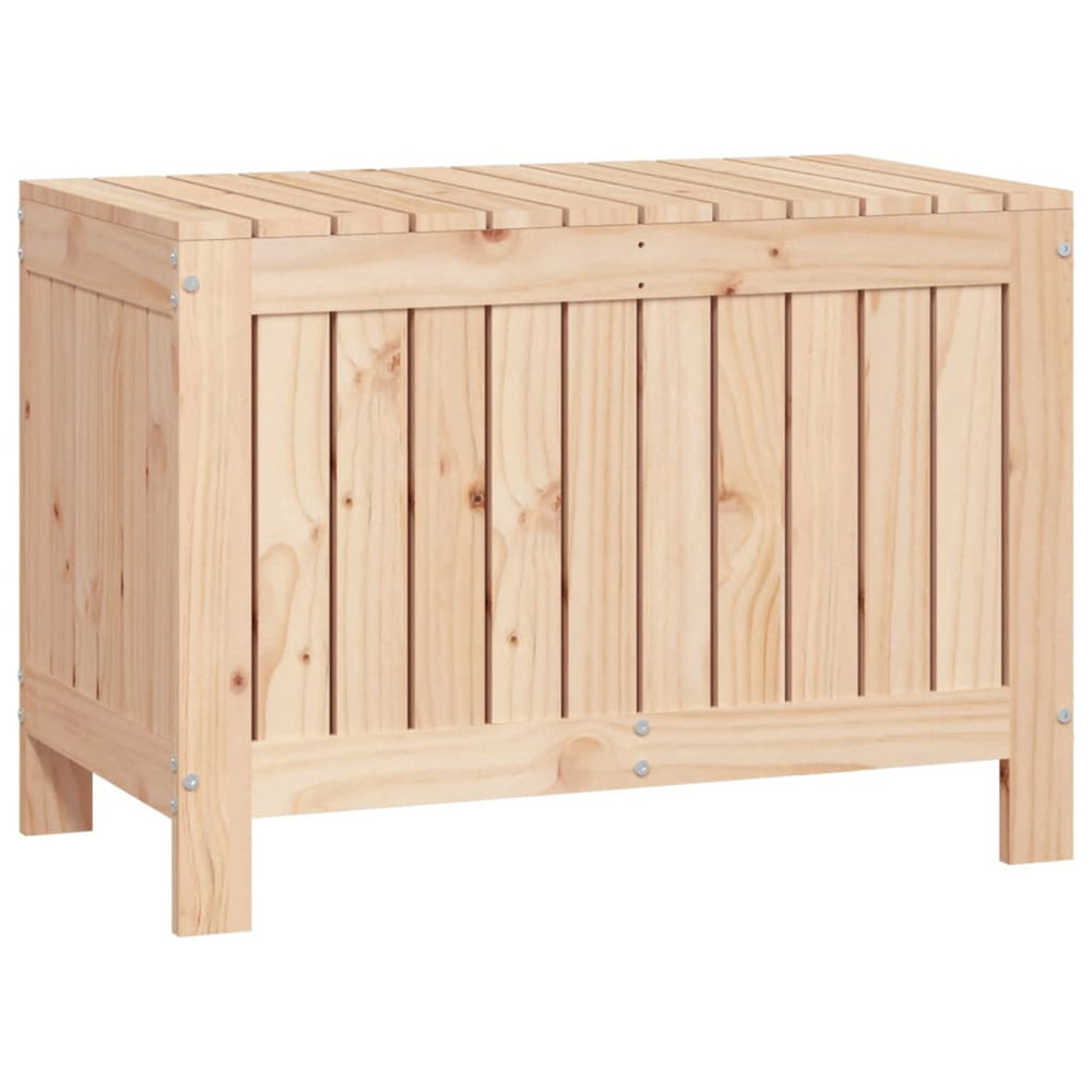 Boîte de rangement de jardin 76x42,5x54 cm bois massif de pin