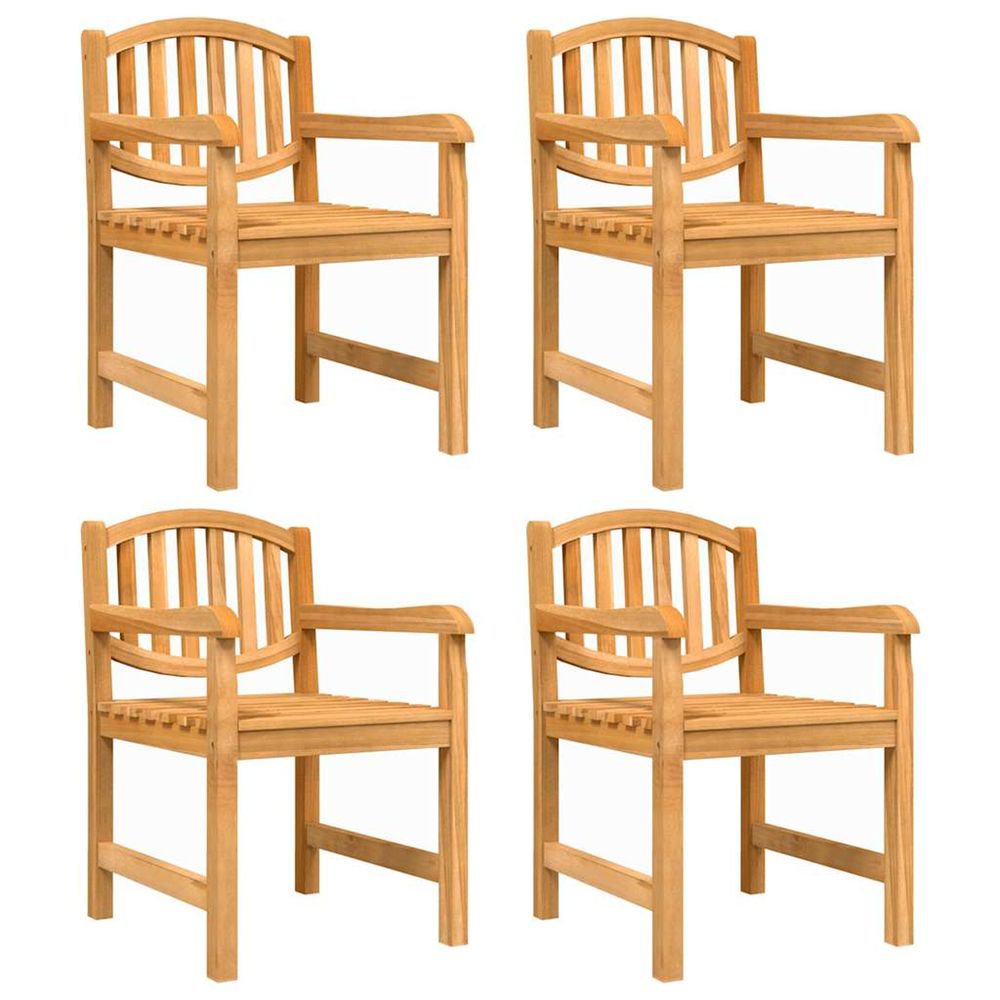 Chaises de jardin lot de 4 58x59x88 cm bois de teck solide