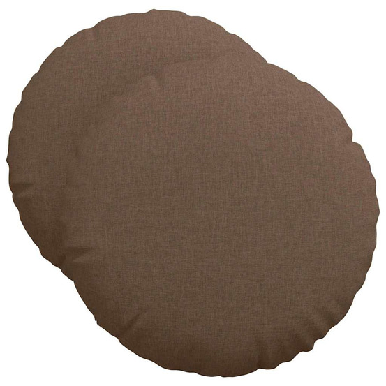 Coussins de siège 2 pcs marron ø50 x 19 cm tissu