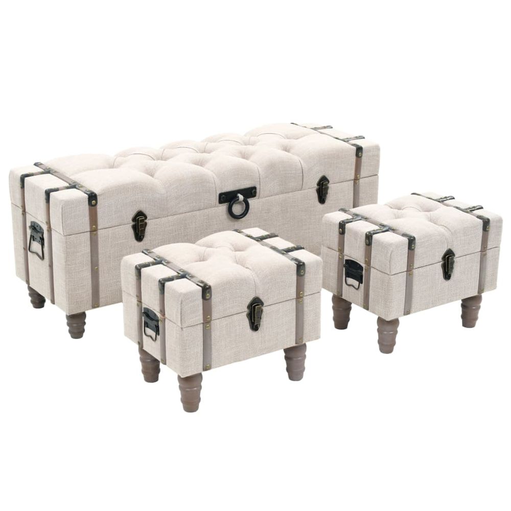 Ensemble de bancs de rangement 3 pcs