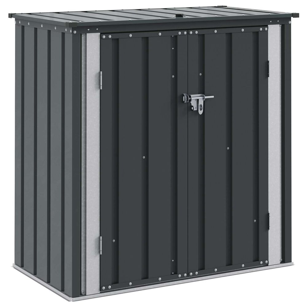 Boîte de rangement de jardin noir 101,5 x 57 x 100,5 cm acier