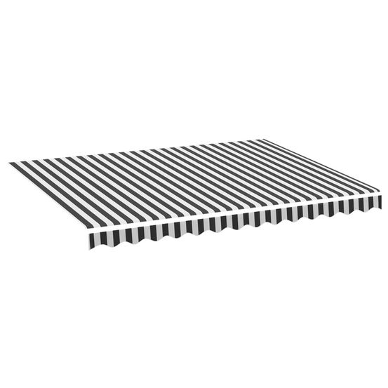 Tissu de remplacement pour auvent anthracite et blanc 330x245 cm polyester