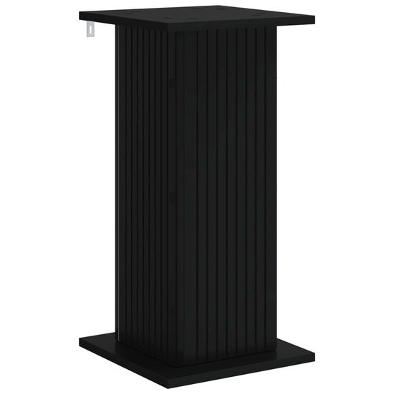Support de plante noir 30,5 x 30 x 60,5 cm bois d'ingénierie