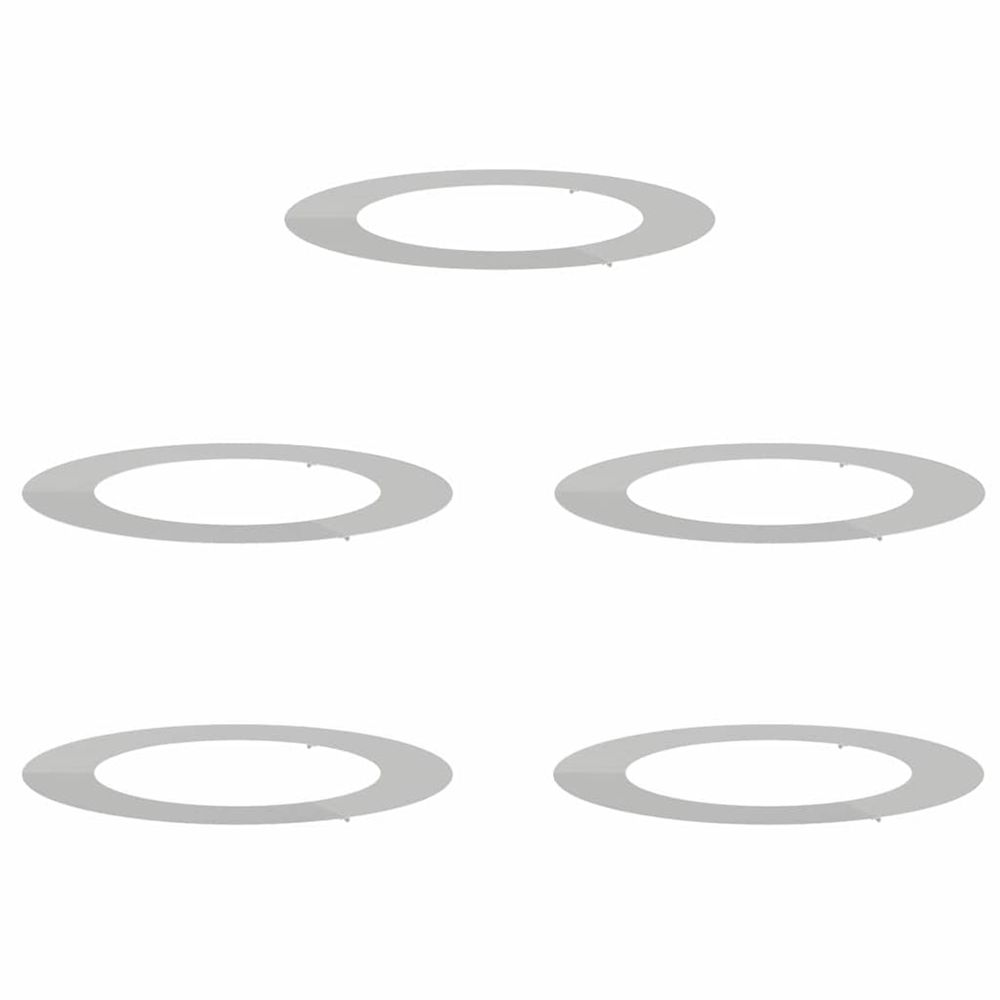 Adapté pour anneaux d'arbre plats 5 pc argent ø60/90 cm