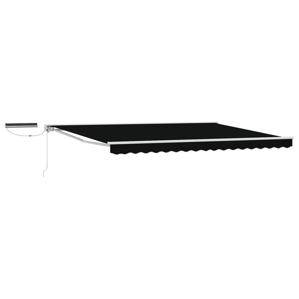 Auvent rétractable électrique noir et blanc 4 × 3 m