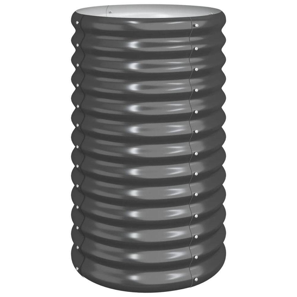 Jardinière d'extérieur acier galvanisé 40x40x68 cm anthracite