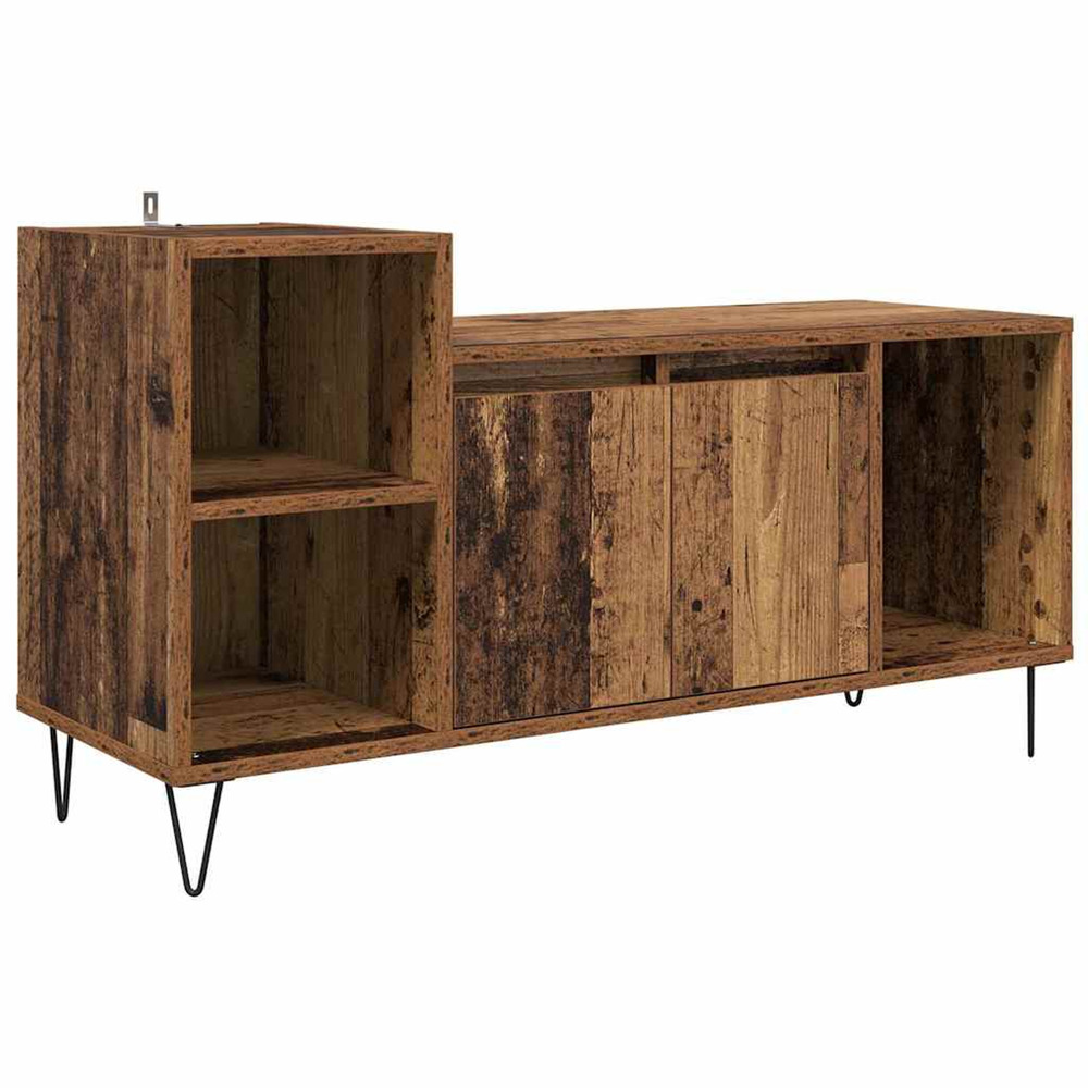 Meuble tv bois ancien 100 x 35 x 55 cm bois d'ingénierie